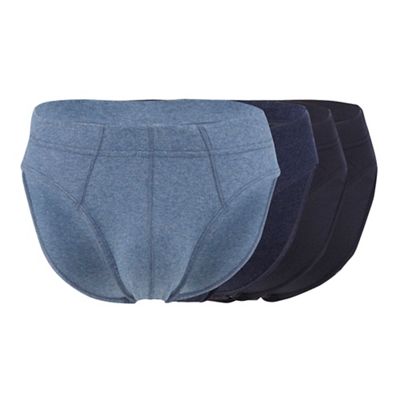 The Collection Big and tall pack of four blue and navy slips